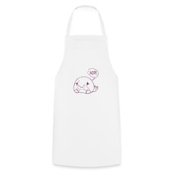 Costume de Blobfish - Visage de poisson Blob laid - - Tablier de cuisine - blanc - Devant - AI Model Male 185 dark (185cm)