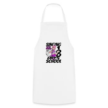 100th Day of School Healthy Costume 100 School Days - Cooking Apron - white - Front - AI Model Male 185 dark (185cm)