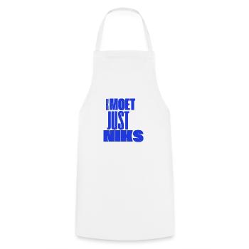 Kmoet just nothing, Dialecte anversois Chemises - Tablier de cuisine - blanc - Devant - AI Model Male 185 dark (185cm)