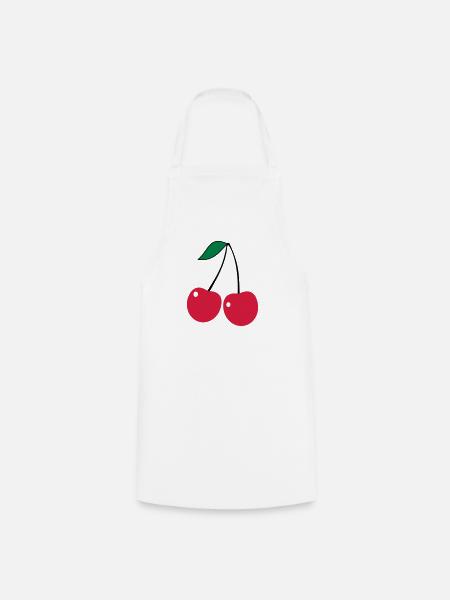 cherry - Cooking Apron - white