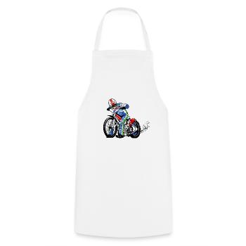 Speedway - Kochschürze - Weiß - Vorne - AI Model Male 185 dark (185cm)