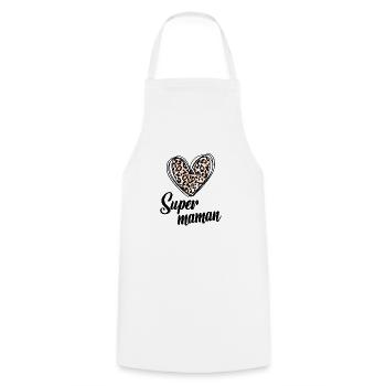 Super maman - Tablier de cuisine - blanc - Devant - AI Model Male 185 dark (185cm)