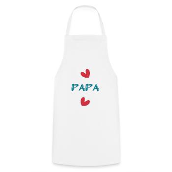 BONNE FÊTE PAPA. PAPA. FÊTE DES PÈRES. FÊTE - Tablier de cuisine - blanc - Devant - AI Model Male 185 dark (185cm)