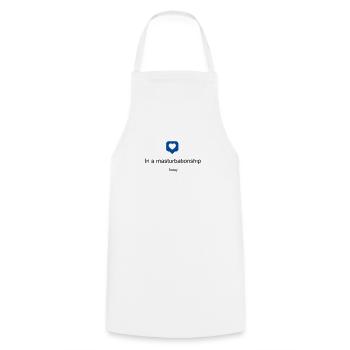 In a masturbationship - Cooking Apron - white - Front - AI Model Male 185 dark (185cm)