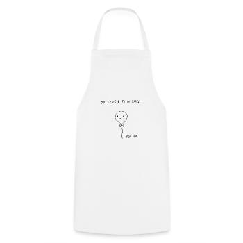 Partenaire d'amitié - Tablier de cuisine - blanc - Devant - AI Model Male 185 dark (185cm)
