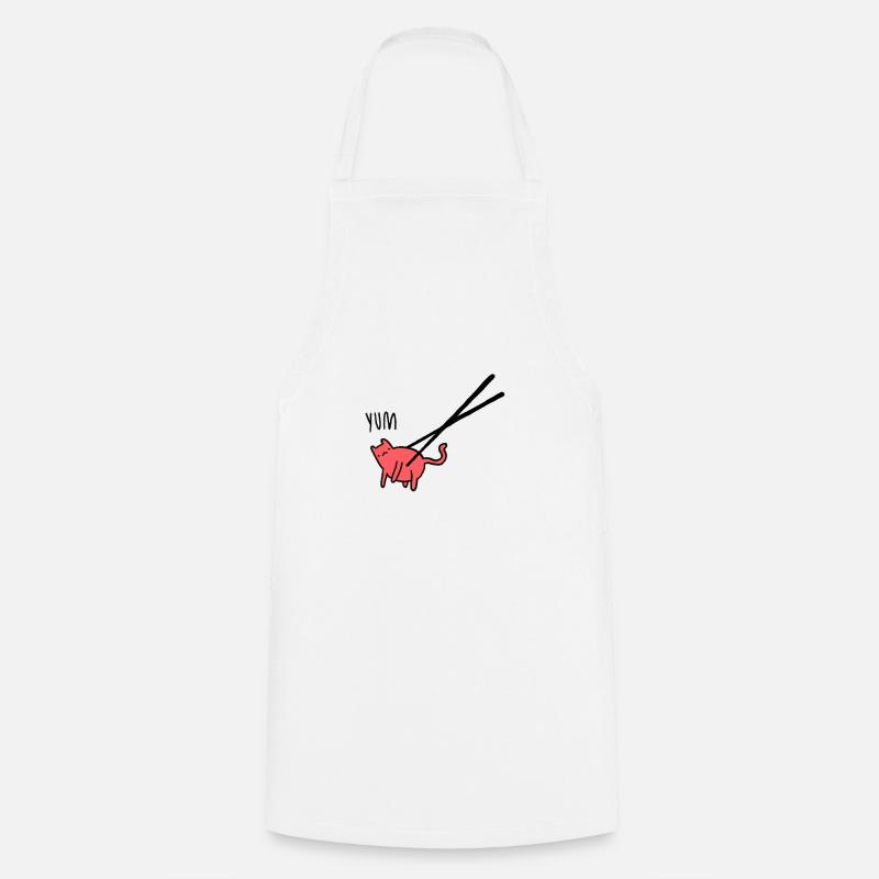 Suchi cat - Cooking Apron - white