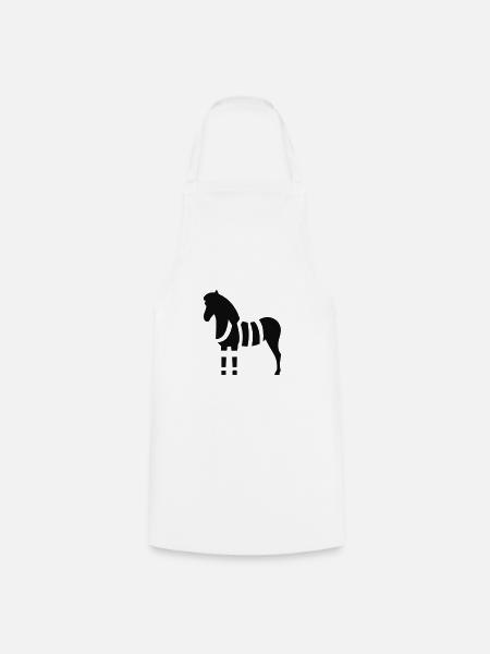 Zebra - Kochschürze - Weiß