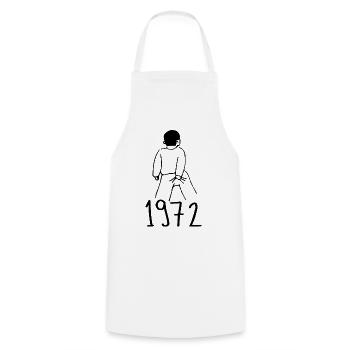 1972 Anniversaire 1972 - Tablier de cuisine - blanc - Devant - AI Model Male 185 dark (185cm)
