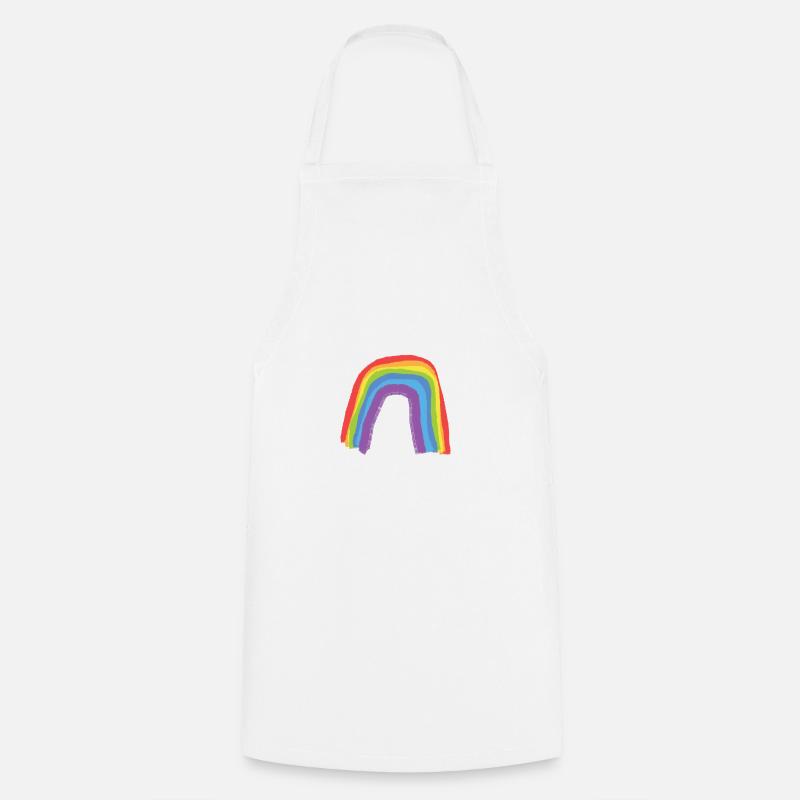 rainbow - Cooking Apron - white
