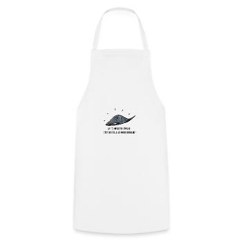 Silex Archéologie Lithicien - Tablier de cuisine - blanc - Devant - AI Model Male 185 dark (185cm)