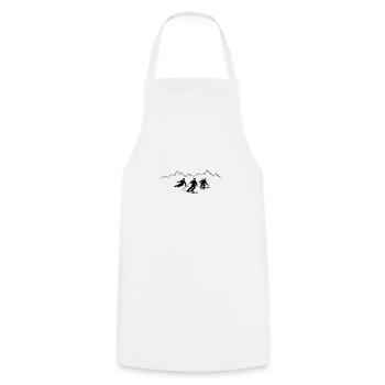 Winter sports - skiers group - Cooking Apron - white - Front - AI Model Male 185 dark (185cm)