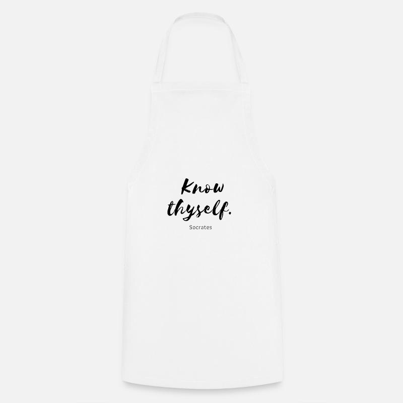 Know thyself Socrates - Tablier de cuisine - blanc
