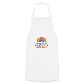 LGBTQ parents love rainbows unconditionally - Cooking Apron - white - Front - AI Model Male 185 dark (185cm)
