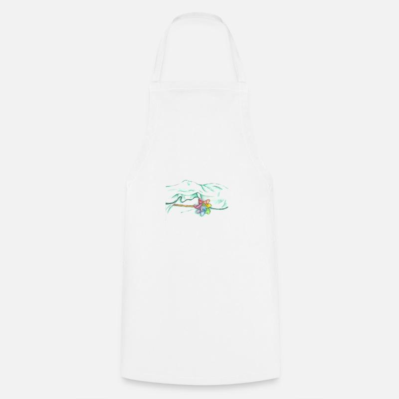 Moulin à vent et drapé - Tablier de cuisine - blanc
