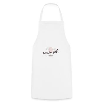 Lustiger Weißwein Rotwein Roséwein Wein Spruch - Kochschürze - Weiß - Vorne - AI Model Male 185 dark (185cm)