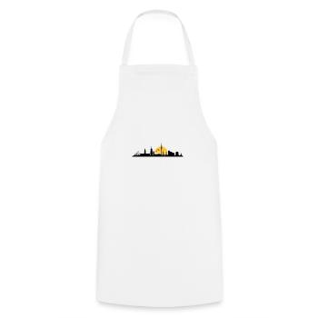 Skyline - Hamburg Hafen Altstadt - Kochschürze - Weiß - Vorne - AI Model Male 185 dark (185cm)