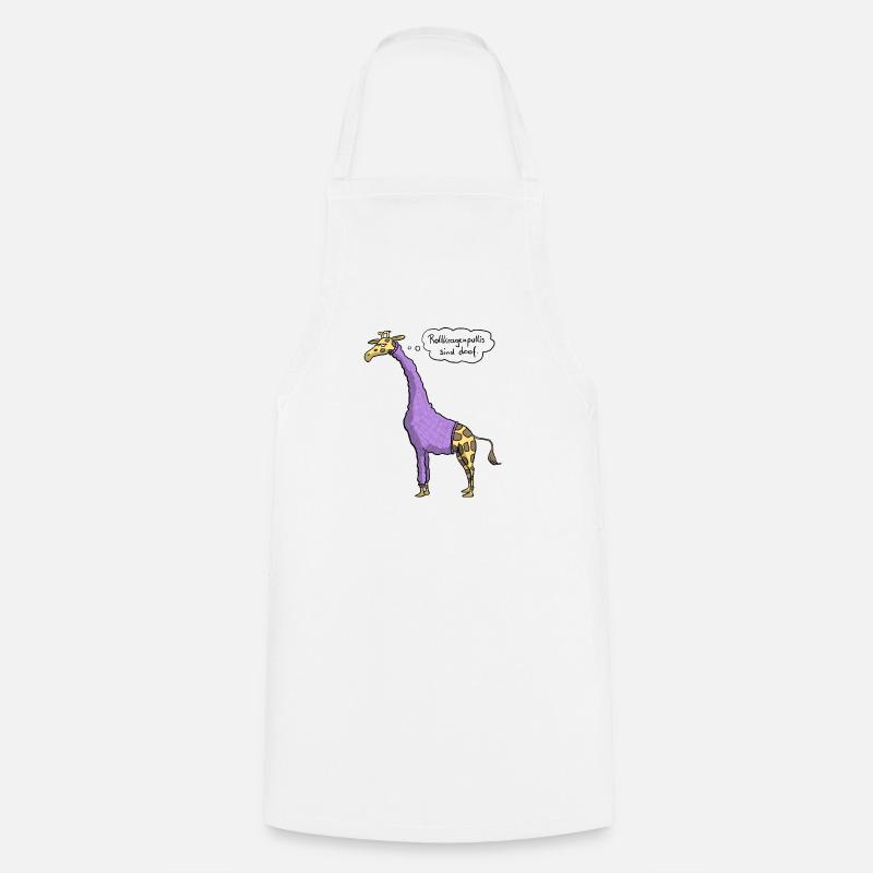 Giraffe Rollkragenpulli - Kochschürze - Weiß