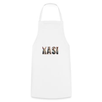 HASI hase - Kochschürze - Weiß - Vorne - AI Model Male 185 dark (185cm)