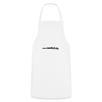 Skyline - Athènes Grèce - Tablier de cuisine - blanc - Devant - AI Model Male 185 dark (185cm)