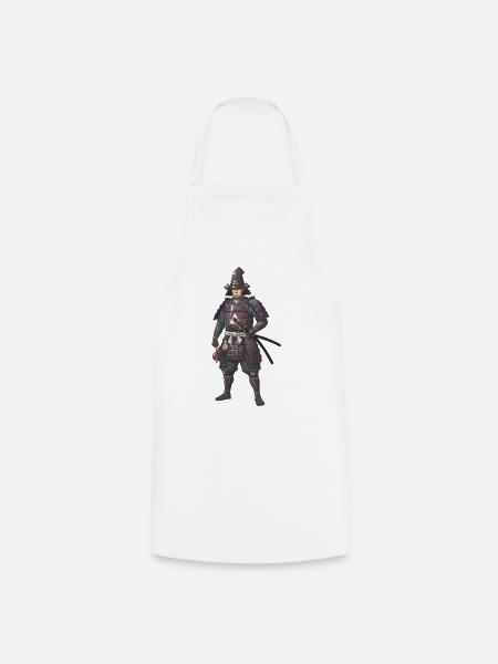 Lila gepanzerter Samurai Sengoku - Kochschürze - Weiß