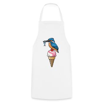 kingfishers - Cooking Apron - white - Front - AI Model Male 185 dark (185cm)