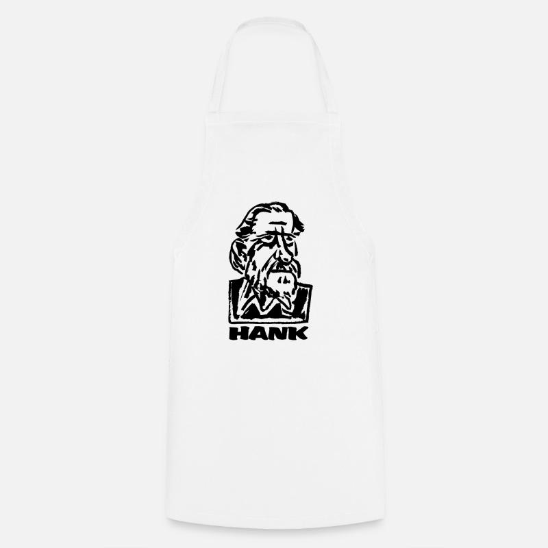 Portrait Hank Bukowski - Cooking Apron - white