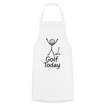 Golf Today Golfspieler Humor Geschenkidee Golfer - Kochschürze - Weiß - Vorne - AI Model Male 185 dark (185cm)