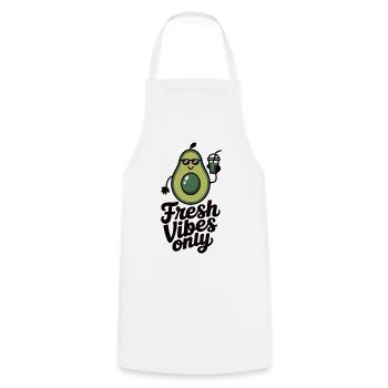 Fresh Vibes Only - Avocado Shirt - Cooking Apron - white - Front - AI Model Male 185 dark (185cm)