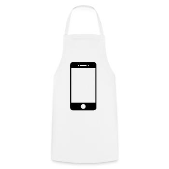smartphone - Tablier de cuisine - blanc - Devant - AI Model Male 185 dark (185cm)