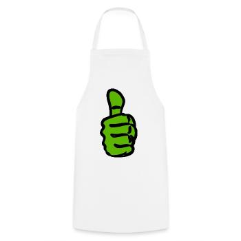 Contraste avec le pouce vert - Tablier de cuisine - blanc - Devant - AI Model Male 185 dark (185cm)