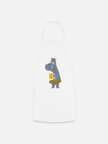 Scottish Terrier - Kochschürze - Weiß
