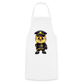 Bienen Polizei / Polizist Biene - Kochschürze - Weiß - Vorne - AI Model Male 185 dark (185cm)