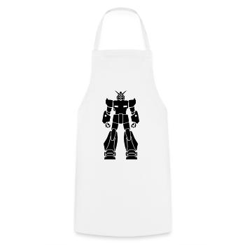 Gundam_1 - Tablier de cuisine - blanc - Devant - AI Model Male 185 dark (185cm)