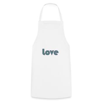 SAINT VALENTINE. LOVE. bachelorette party. I LOVE YOU. I LOVE YOU. - Cooking Apron - white - Front - AI Model Male 185 dark (185cm)