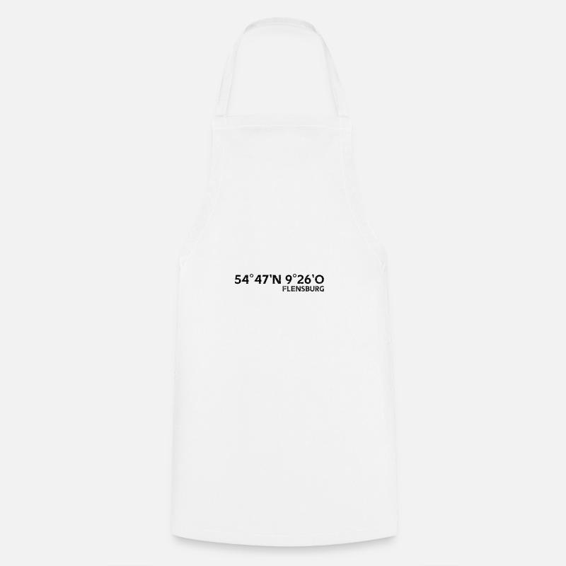 Coordonnées de Flensburg Souvenir - Tablier de cuisine - blanc
