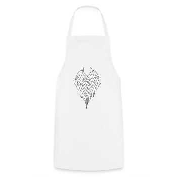 tribal_01 - Tablier de cuisine - blanc - Devant - AI Model Male 185 dark (185cm)