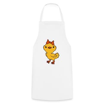 Chick Bow Female Girl - Cooking Apron - white - Front - AI Model Male 185 dark (185cm)