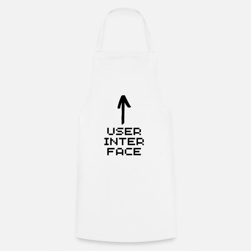 Interface utilisateur noire - Tablier de cuisine - blanc