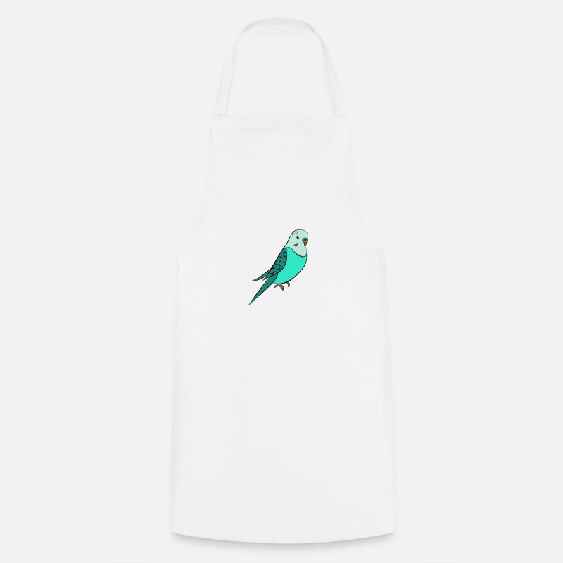 perruche Turquoise - Tablier de cuisine - blanc