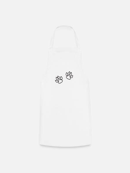 die mit dem jack russel terrier geht shirt - Kochschürze - Weiß