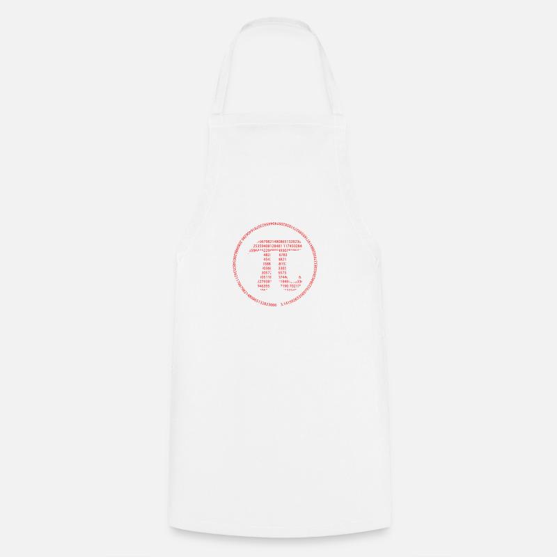 Pi - Pi Day - rouge - Tablier de cuisine - blanc