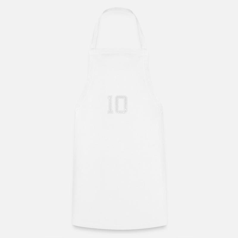Numéro 10 numéro un zéro Dix cadeau - Tablier de cuisine - blanc