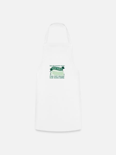Second Hand Vegetarier - Kochschürze - Weiß