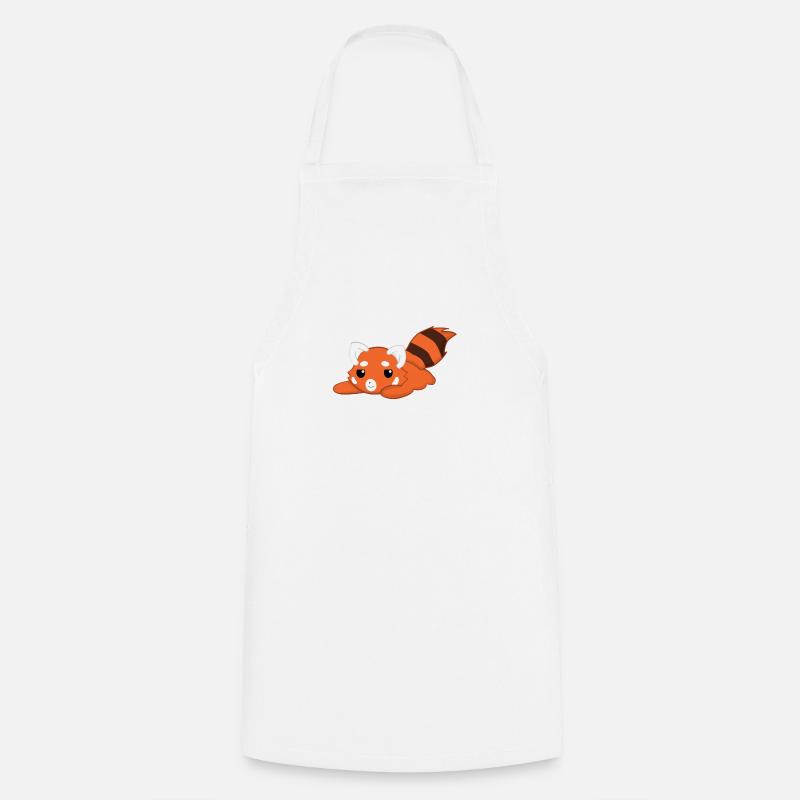 Red Panda - Energy Efficient - Environment - Lazy - Cooking Apron - white