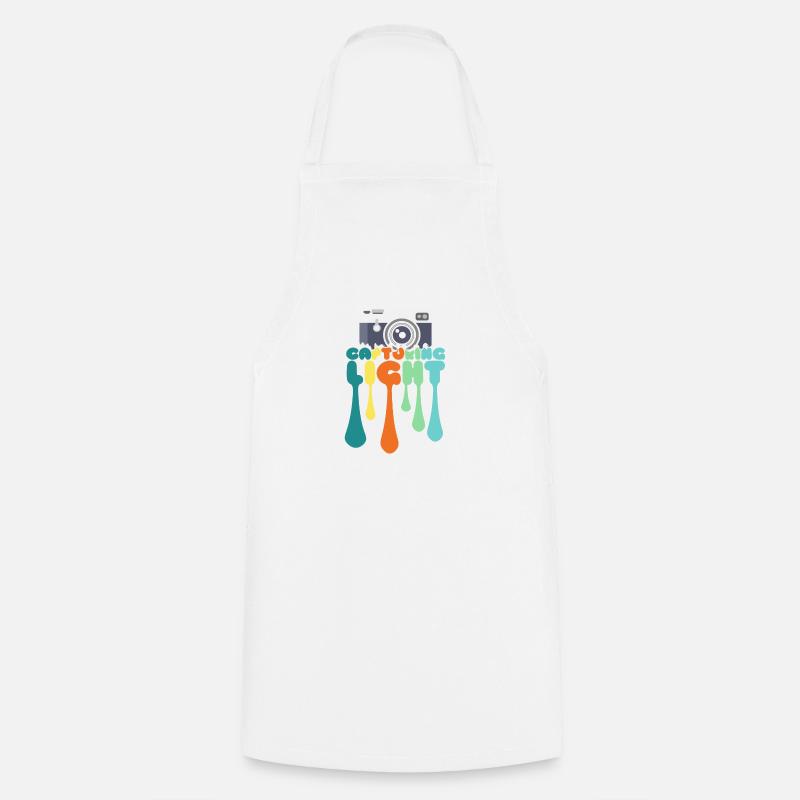 Photography camera gift - Cooking Apron - white