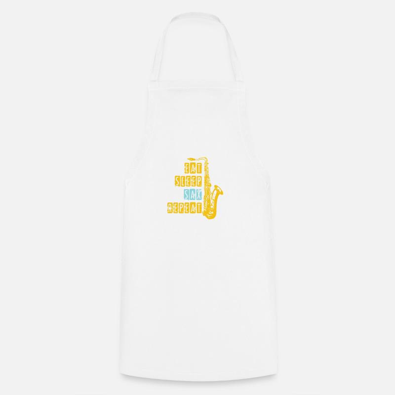 saxophone - Cooking Apron - white