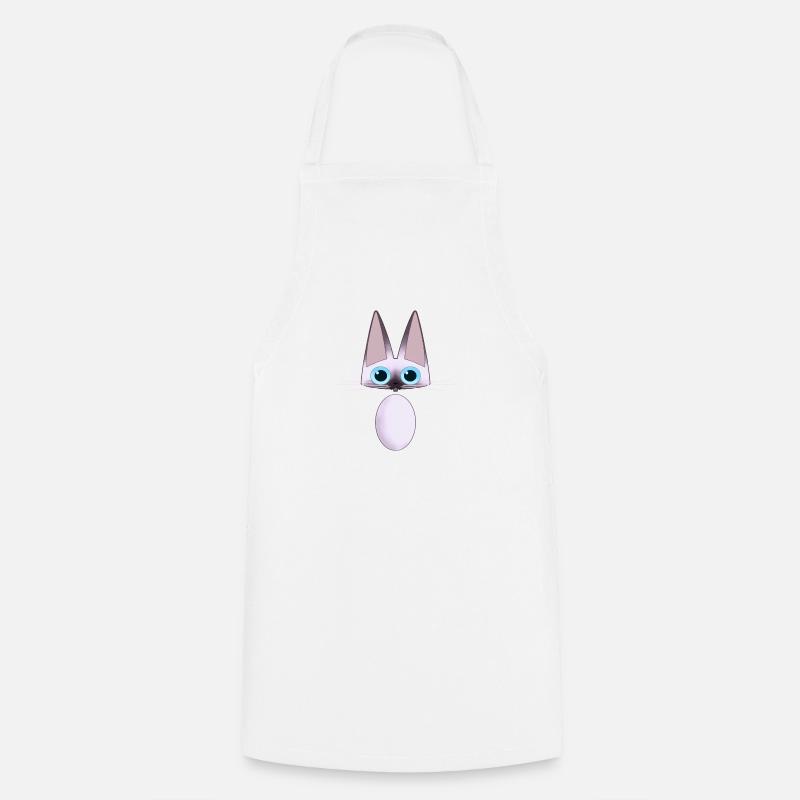 Chat siamois - Tablier de cuisine - blanc
