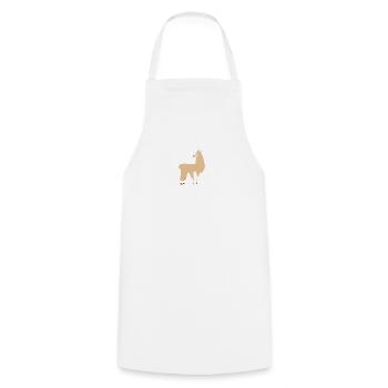 Lama mignon est mon animal T-shirt drôle d'animal - Tablier de cuisine - blanc - Devant - AI Model Male 185 dark (185cm)