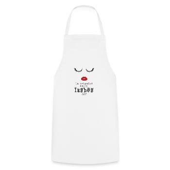 Perfect Eye Lashes - Cooking Apron - white - Front - AI Model Male 185 dark (185cm)