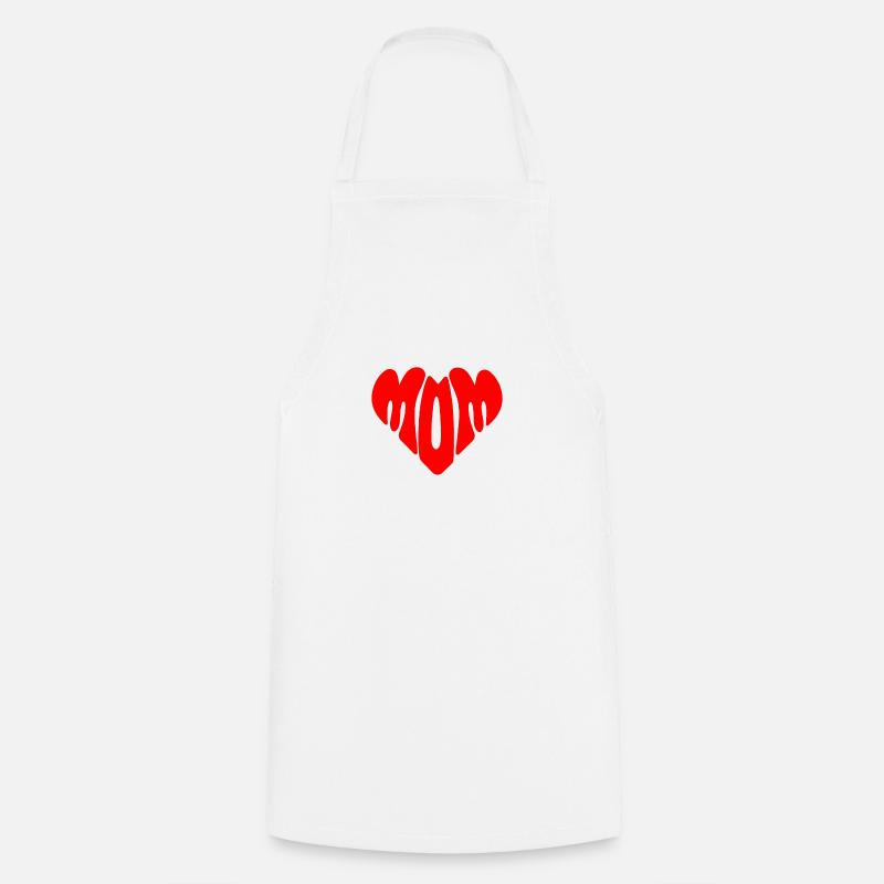 Ich liebe Mama - Muttertagsgeschenk - Kochschürze - Weiß